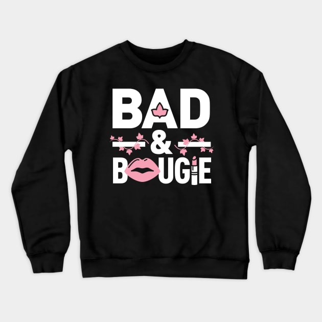 Bad and Bougie 1908 AKA Pretty Girls Ivy Pearls Pink Green Phirst Pham Crewneck Sweatshirt by motherlandafricablackhistorymonth